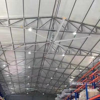 Ventilador de Techo Gigante HVLS de 5.5m (18 pies) con 8 Aspas de Magnalium, Caja de Engranajes, Bajo Nivel de Ruido 40dB+, 220V/380V, Garantía de 3 Años para el Motor