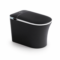 WC intelligent à commande vocale intégrée avec chauffage automatique, siphon, homologué CE, télécommande incluse, système de drainage en S
