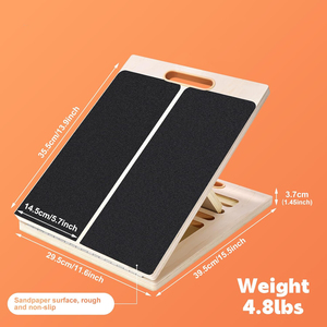 Ornamenti artigianali regolabili in <span class=keywords><strong>legno</strong></span> inclinabili con piastra di bilanciamento del polpaccio con gamba tozza al ginocchio con <span class=keywords><strong>tacco</strong></span> elasticizzato per caviglia - Product Image 2