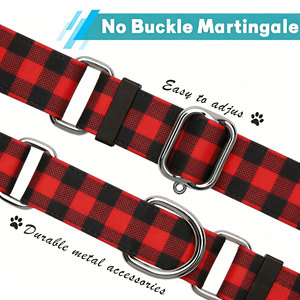 Collar Martingale Personalizado a Cuadros para Perro - Collares Ajustables y Duraderos con Patrones para Todas las Razas de Perros, Collares Martingale sin Hebilla para Mascotas - Product Image 6