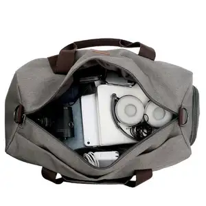 Bolsa de lona impermeable para gimnasio, bolsa de viaje para deportes al aire libre con compartimento para zapatos para hombres