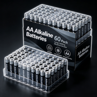 Piles AA Super Alcalines 1,5 V Longue Durée Haute Capacité LR6 Lot de 60 en Gros