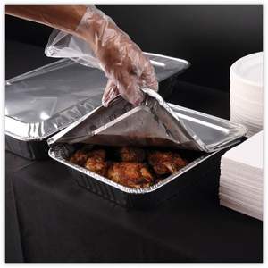 Recipientes para Vaporera de Aluminio de Calibre 400, Tamaño Medio, Profundos, 2.56 de Profundidad, 10.38 x 12.75, para Restaurantes y Hoteles, 100 por Caja - Product Image 6