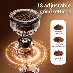 Machine à expresso avec moulin intégré, machine à café semi-automatique, cafetière rétro en acier inoxydable, jauge de pression, buse vapeur - Product Image 3