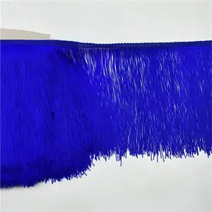 Haute Qualité 20CM Bleu Royal Nylon Double Fil Frange Gland pour Robe