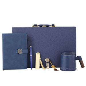 Custom Luxury Corporate Executive Souvenir Gifts Promotional Notebook <b>Bookmark</b> Stationery Set Business Gift Set for Women Men - Product Image 6