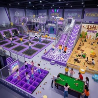Équipement FEC intérieur personnalisé sur le thème futuriste : Toboggan HORN, Piscine à balles, Trampoline, Piste de danse, Billard, Zone de sable |   OEM&ODM
