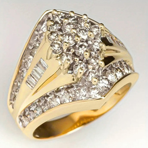 Anello da Donna T0689 in Oro Massiccio 18K con Diamante Naturale Taglio Brillante Rotondo Colore G, Gioiello di Fidanzamento - Product Image 2