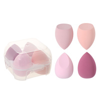 Set de 4 bouffées de poudre pour boîte à oeufs Beauty Egg Air Cushion Makeup with Gourd Water Drop Bevel Cut for Face Makeup Tools