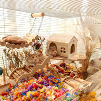Cage à oiseaux décorative en bois massif naturel, cage intelligente pour perroquet, grande mangeoire en fer forgé, pliable et repliable