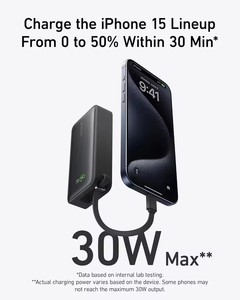 Banco de Energía <span class=keywords><strong>Anker</strong></span> Nano de 10000 mAh con Salida Máxima de 30 W, Carga Rápida, <span class=keywords><strong>Cargador</strong></span> <span class=keywords><strong>Portátil</strong></span> con Cable USB-C Integrado para iPhone y Samsung - Product Image 6