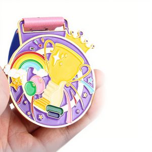 Médailles en métal électrolytique DM à bon prix Activités pour enfants/étudiants Médailles souvenirs Prix du progrès académique des enfants du campus - Product Image 4