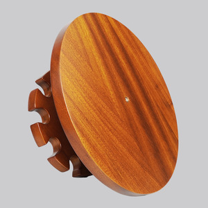 Round Walnut Wood <b>Pipe</b> <b>Stand</b> 10 Position Solid Wood <b>Pipe</b> Holder For Storage And Display Roman Style - Product Image 1