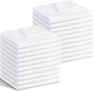 Drap plat d'hôtel en coton blanc de haute qualité, faible MOQ, propriétés d'évacuation de l'humidité, 300 fils, écologique, lavable - Product Image 5