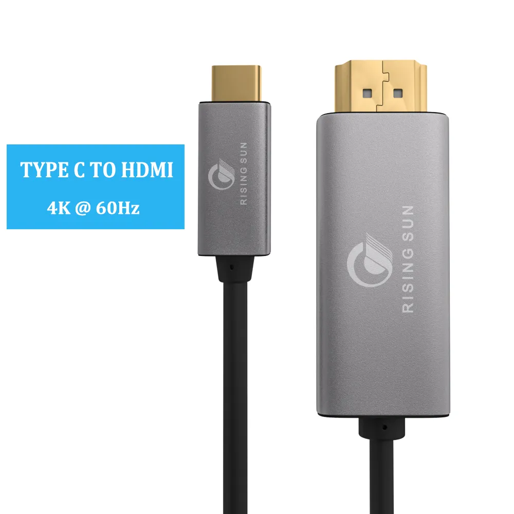 4k 60hz Usb Hdtv Adapter Connect For Hub Macbook Air Hdmi Mobile Phone To Tv Kabel 3.1 Usb-c Type C To Hdmi Cable