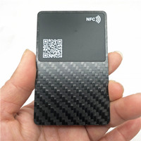 Tarjetas de visita digitales NFC de fibra de carbono negra de lujo a precio de fábrica