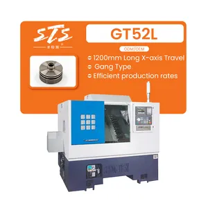 Best Verkopende Scheiding Gereedschapshouder Bende Type Efficiënte Productiesnelheden Gt52l Cnc Draaibank Met Torentje