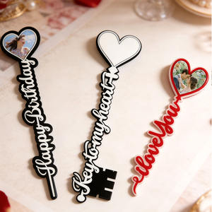 Bâtons de roses en acrylique MDF vierges pour sublimation, imprimables sur une face, pour cadeaux floraux personnalisés avec photo, pour l'amour et les célébrations (vente en gros) - Product Image 1