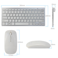 Kablosuz Bluetooth 2.4G Üç Modlu Oyun Klavyesi Mouse Seti RGB Arkadan Aydınlatmalı Şarj Edilebilir PC Dizüstü Bilgisayar Tablet için