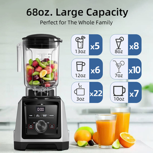 Máy ép trái cây đa năng thương mại 2025, máy làm sinh tố, máy xay sinh tố điện, máy ép trái cây chuyên nghiệp không BPA cho nhà bếp có màn hình - Product Image 2