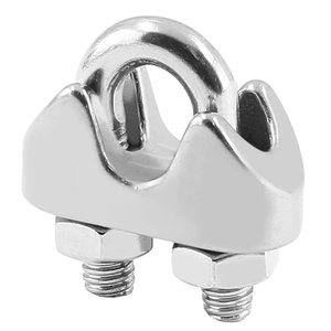 Clip de câble en acier inoxydable 1/8 pouce, colliers de serrage pour câble M3 en acier inoxydable 304, pour câble ou corde métallique de 1/16 "-1/8" - Product Image 1