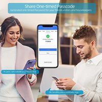 Cerradura electrónica de puerta delantera de bajo precio, código de aplicación TT, tarjeta de teclado, cerraduras de puerta inteligentes para oficina Airbnb