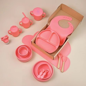 Assiette et bol à ventouse en silicone <span class=keywords><strong>de</strong></span> qualité alimentaire sans BPA avec logo personnalisé pour bébé, ensemble <span class=keywords><strong>de</strong></span> repas moderne en silicone pour enfants - Product Image 6