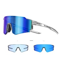 Gafas de Sol Deportivas Fotocromáticas UV400 con Montura Completa y Lentes de PC Ultraligeras para Ciclismo, Running, Conducción, para Hombre y Mujer, Gafas de Exterior