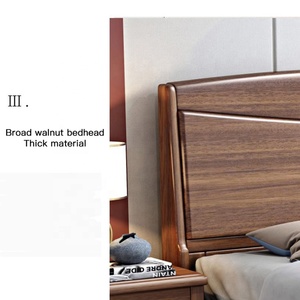 Giường ngủ đôi cỡ <span class=keywords><strong>King</strong></span> <span class=keywords><strong>size</strong></span> khung gỗ óc chó nguyên khối cao cấp, có ngăn kéo, dành cho khách sạn, đám cưới - Product Image 5