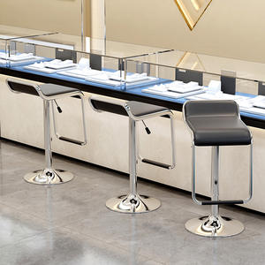 Tabourets de bar modernes pivotants en similicuir réglables pour usage commercial, pour îlot de cuisine, comptoirs de salle à manger d'hôtel, hauts - Product Image 2