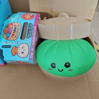 Jouet Squishy Géant 25 cm en forme de Baozi, en TPR souple, avec expressions, anti-stress, grand format