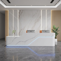 Bureau laqué moderne et simple pour le bureau, la réception d'entreprise, le salon de beauté et le bar de service