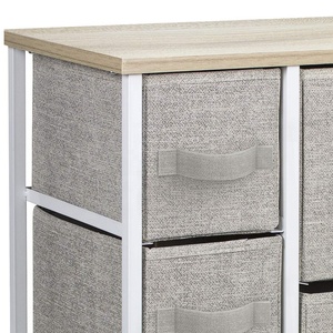 Commode verticale <span class=keywords><strong>à</strong></span> cadre en acier avec bacs en tissu, organisateur de tiroirs, coffre de rangement, <span class=keywords><strong>tour</strong></span> de rangement avec bacs en tissu - Product Image 2