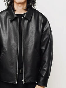 แจ็คเก็ตหนังแกะสไตล์อเมริกันคลาสสิกใหม่ ฤดูใบไม้ผลิ 2026 แฟชั่นทันสมัย ย้อนยุค หนังแท้สำหรับผู้ชาย - Product Image 2