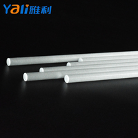 Barre en céramique de silice fondue sur mesure, haute pureté, blanche, industrielle, résistante à la corrosion à haute température, pour guidage optique et agitation