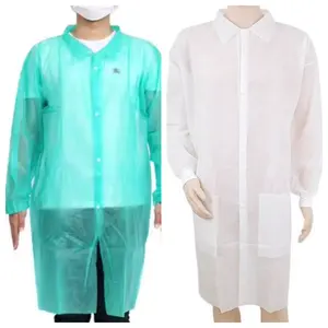 医用廉价一次性医生实验室外套白色工人制服实验室外套无纺布实验室外套设计