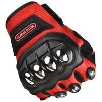 Gants d'équitation d'été demi-doigt pour hommes en acier inoxydable anti-chute à coque dure tactique moto Forces spéciales extérieures