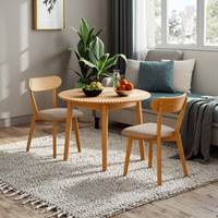 Ensemble table à manger et chaises en bois massif simple et moderne Table basse et table de réunion en bois naturel pour petit appartement