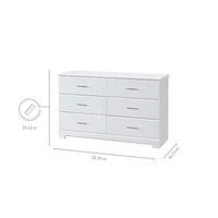 Commode moderne en bois personnalisée à 6 tiroirs, table à langer et de rangement pour bébé, design écologique pour chambre de bébé