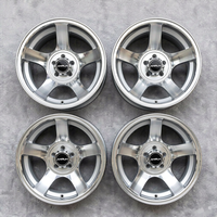 Velg Tempa Kustom Silver Machined Lip 5 Spoke Deep Dish Alloy Rims 16 22 Inch PCD ET Kustom untuk Toyota Subaru DOT/JWL/VIA