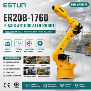 หุ่นยนต์อาร์ติเคเลต ESTUN 6 แกน รุ่น ER20B-1760 พร้อมมอเตอร์และ PLC สำหรับการตัดและเชื่อมโลหะที่ไม่เรียบ - Product Image 2