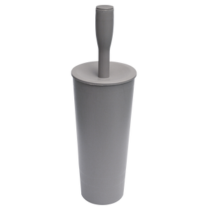 Brosse de toilette au design simple, nettoyage facile, gris, 115x115x370mm, matériau PP, outil de nettoyage des toilettes - Product Image 1