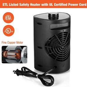Mini <b>Electric</b> <b>Heater</b> 1500W Tabletop Office Home Use PTC Heating Element Overheat Protection Black - Product Image 2