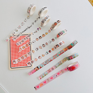 Coreano Kawaii Washi Tape Proveedor Personalizado de Alta Calidad de Dibujos Animados Washi Tape Pegatinas Decorativas - Product Image 2