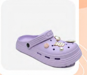 Sandali Zoccoli per Bambini con Spille Animate, Taglia 18, Viola, Scarpe Estive in EVA per Ragazze - Product Image 4