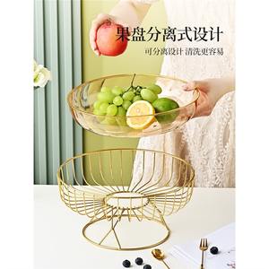 ตะกร้าผลไม้แบบถอดได้สุดหรู สแตนเลสทรงกลม ภาชนะใส่อาหารในห้องนั่งเล่น ขนาดมาตรฐาน - Product Image 1