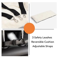 PAIPET Lit pour chat moderne en tissu imperméable, Nid de sommeil pour animaux de compagnie, Canapé rectangulaire avec coussin rebondi, Démontable et lavable, Chaise longue pour chat