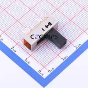 SS-24E02-G010 Slide Switch Through hole Component (THT) Switch Double Pole Four Throw Rectangle Pin Header PC Pin 20mm - Product Image 1