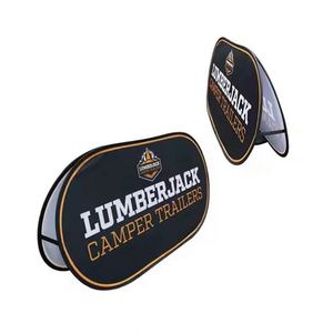 Advertising Pop Out Banner Custom <b>Small</b> Circular Pop up A-Frame Banner Advertise Board Sign Display Stands - Product Image 2