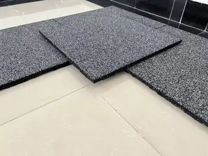 High Density 30mm Heavy Duty Black Rubber Flooring Mats Noise Reduction Protective Flooring